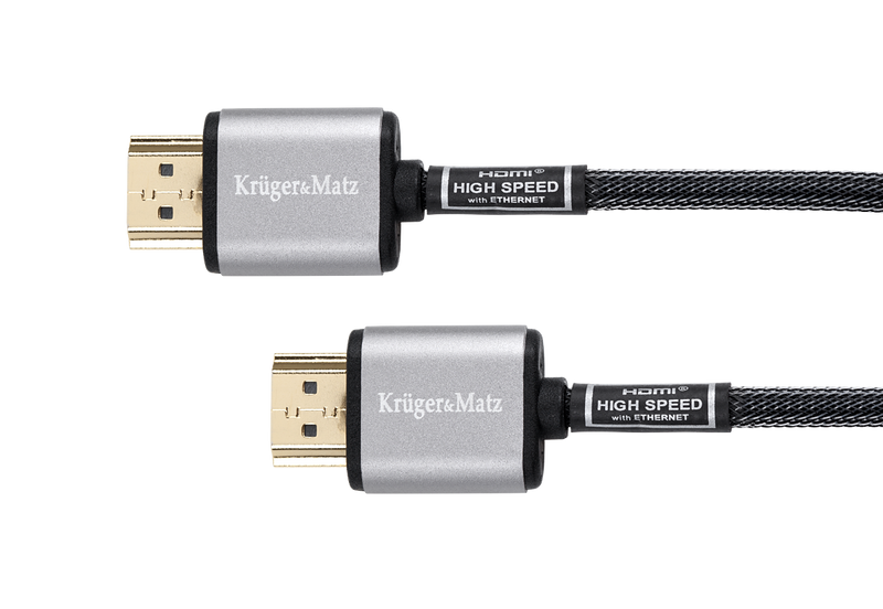KM0329 Kabel HDMI - HDMI wtyk-wtyk (A-A) 1.8m Kru zdjęcie 1