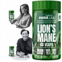 Soplówka Jeżowata HIRO.LAB Lion's Mane 1000mg Ekstrakt 25:1 60 Kapsułek