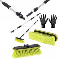 SZCZOTKA PRZEPŁYWOWA TELESKOPOWA KIJEM 95-165cm Z ZAWOREM DO MYCIA AUTA BUS