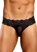 male power scandal-lace micro stringi męskie z siateczką i koronką l/xl