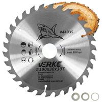 PIŁA TARCZA WIDIOWA DO CIĘCIA DREWNA 190x30 30 ZĘBÓW VERKE V44035