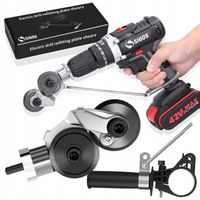 ADAPTER DO CIĘCIA BLACHY NA WKRĘTARKĘ WIERTARKĘ PRZYSTAWKA NOŻYCE