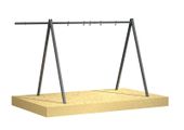Stelaż metalowy trzystanowiskowy 3w1 UNDERFIT - huśtawki, bocianie gniazdo, hamak