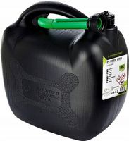 Kanister plastikowy na paliwo, 20L, owalny, czarny