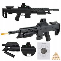 KARABIN LASER PISTOLET BROŃ ASG NA KULKI TŁUMIK karabin na kulki