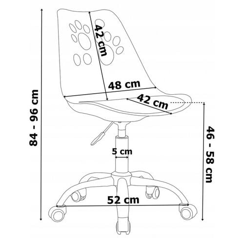 fotel biurowy puppy love obrotowy do biurka, dziecięcy różowy ko16r na Arena.pl