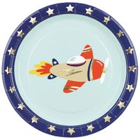 Talerzyki Samolot, 18x18 cm, mix