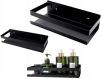 Koszyk Półka Łazienkowa Czarna Wisząca Stal Loft