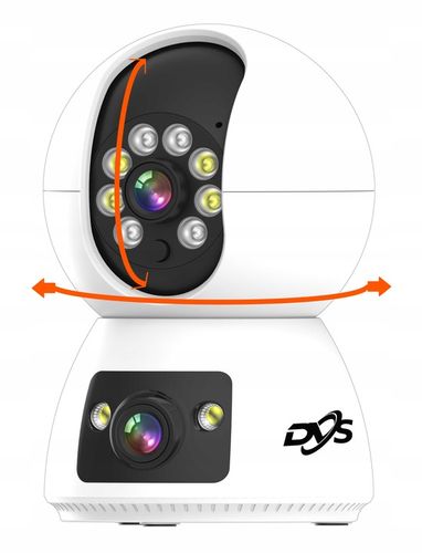 WĘWNĘTRZNA KAMERA WIFI OBROTOWA NIANIA SZEROKI KĄT 2 OBIEKTYWY 2Mpx TUYA na Arena.pl