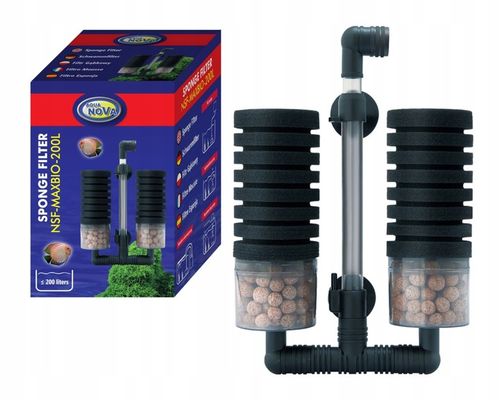 Aqua Nova Filtr gąbkowy na napowietrzacz Dwukomorowy z wkładem na Arena.pl