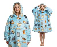 KOC BLUZA Gruba Kocobluza Oversize Futrzak XXL Koty Kotki 460 GSM AŻ