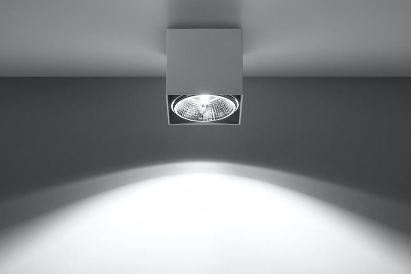 Spot LAMPA sufitowa SL.0698 metalowa OPRAWA kwadratowy downlight natynkowy biały zdjęcie 2