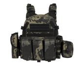 KAMIZELKA WOJSKOWA TAKTYCZNA WOJSKOWA Torby 600D MOLLE Black Camo