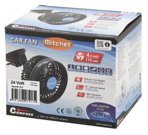 Wentylator MITCHELL - 24V, na przyssawce na Arena.pl