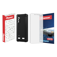 szkło hybrydowe do myphone hammer iron 4 5.45" + etui silikonowe czarne tpu