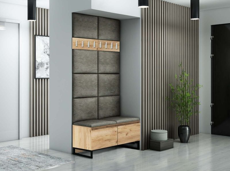 Panel ścienny tapicerowany Megan 37x50 cm szary zdjęcie 5