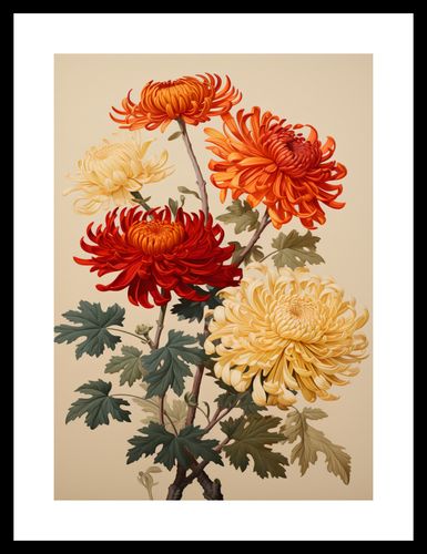 Plakat 25x35cm Tańczące Chryzantemy na Arena.pl
