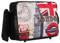 młodzieżowa, pojemna torba na szerokim pasku - loren