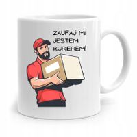 Kubek Prezent Dla Kuriera Zaufaj Jestem Kurierem Z Nadrukiem Ze Zdjęciem