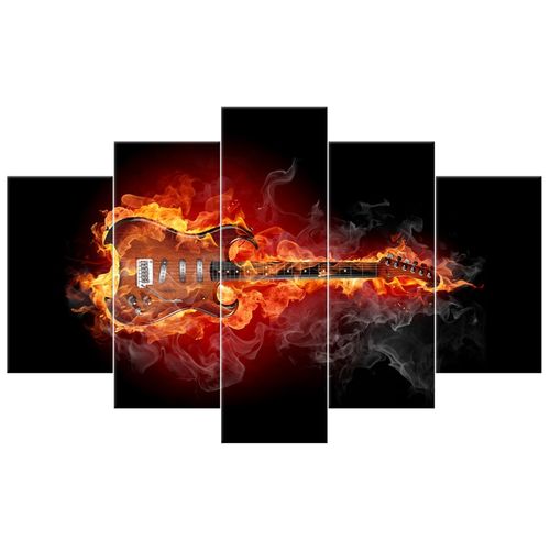 Obraz Na Ścianę 100X63 Płonąca Gitara na Arena.pl