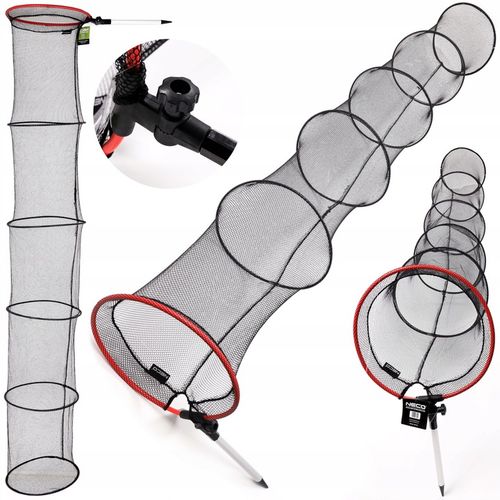 SIATKA WĘDKARSKA SADZYK 2M 35CM SZTYCA 6 OBRĘCZ NECO na Arena.pl