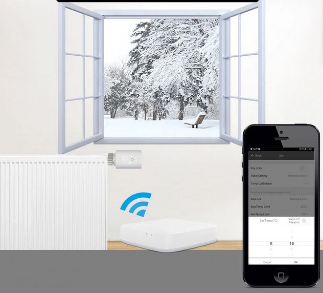 INTELIGENTNA GŁOWICA TERMOSTAT DO KALORYFERA TUYA ZIGBEE WIFI Idomtuya zdjęcie 7