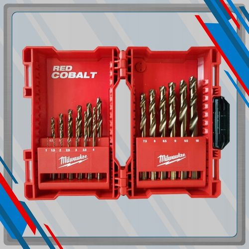 WIERTŁA KOBALTOWE DO METALU 1-10 MM HSS-G RED COBALT (19 SZT) na Arena.pl
