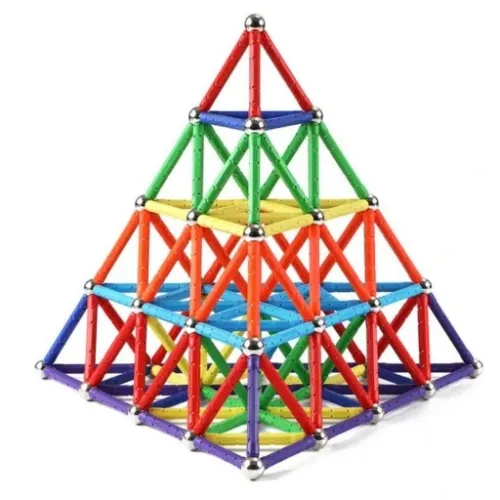 KLOCKI MAGNETYCZNE KULKI SŁUPKI ZESTAW XXL 250el. na Arena.pl