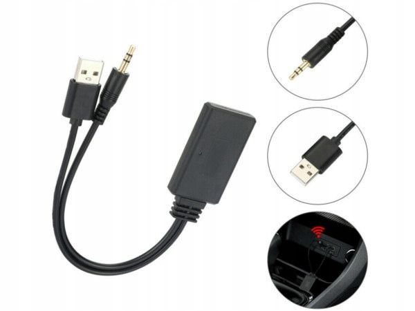 ADAPTER BLUETOOTH RADIA AUX IN MINI JACK 3,5 USB zdjęcie 3