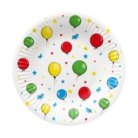 talerz papierowy okrągły "balloons" śr. 18 cm 8 szt.