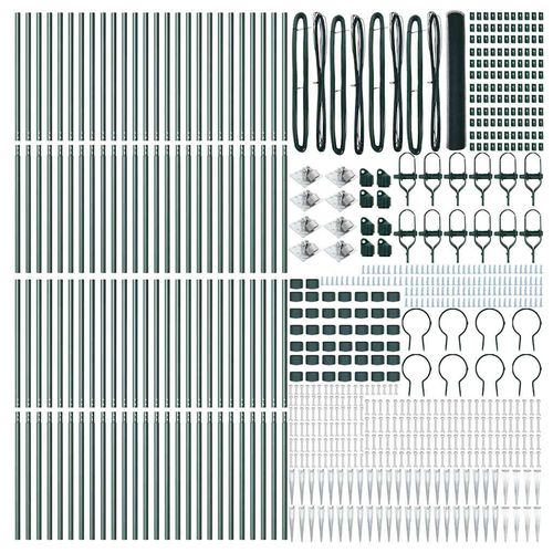 Ogrodzenie z słupkami Zielony 1.2 x 100 m Stal pokryta PCV na Arena.pl