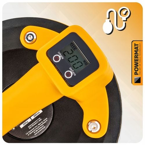 PRZYSSAWKA PRÓŻNIOWA DO PŁYTEK GLAZURY UCHWYT AKUMULATOR LCD 200 KG 200 MM na Arena.pl