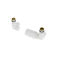 Caldo zestaw trójosiowy z głowicą termostatyczną, prawy, biały mat