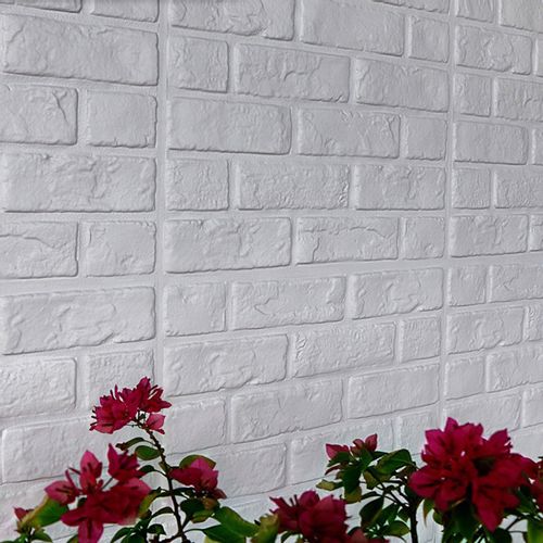 Białe Dekoracyjne Panele Ścienne 3D 60x60 - Cegła II na Arena.pl