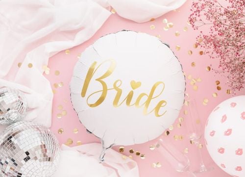 balon foliowy bride 45cm, biały na Arena.pl