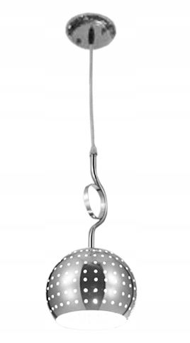 NOWOCZESNA LAMPA WISZĄCA ONE BALL ŻYRANDOL LED KULA CHROM POJEDYNCZA zdjęcie 1