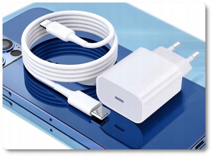 SZYBKA ŁADOWARKA + KABEL IPHONE USB-C LIGHT IPHONE 20W zdjęcie 5