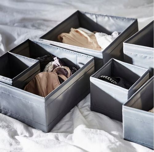 ORGANIZER NA BIELIZNĘ SKARPETKI DO SZUFLADY SZAFY ZESTAW POJEMNIK 6 na Arena.pl