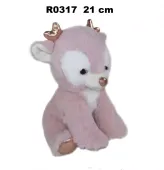 Pluszak Renifer 20cm Siedzacy Zlote Rogi Sa