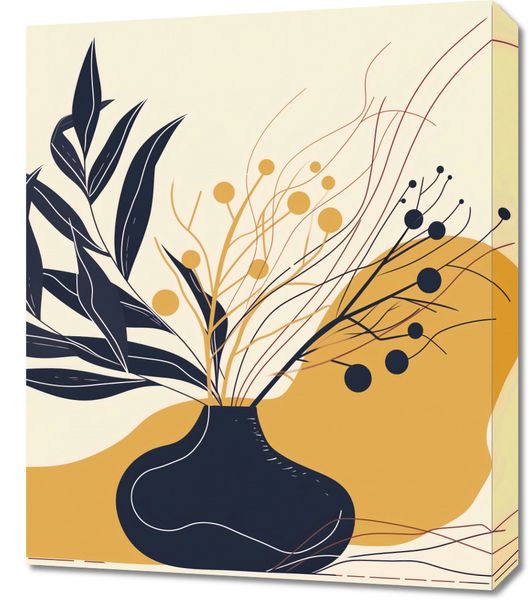 Obraz 50x60cm Spokój Ciemnych Liści zdjęcie 1