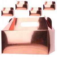 Pudełko Na Ciasto 5szt Pudełka Dekoracyjne Dla Gości Ślub Wesele Rose Gold