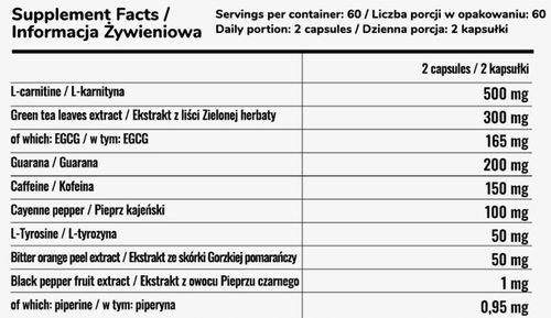 Immortal Fat Burner 120 kapsułek SPALACZ TŁUSZCZU BLOKER APETYTU na Arena.pl
