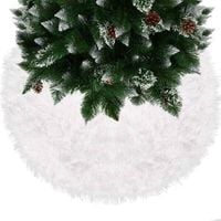Dywanik pod choinkę 72 cm biały włochacz mata na prezenty