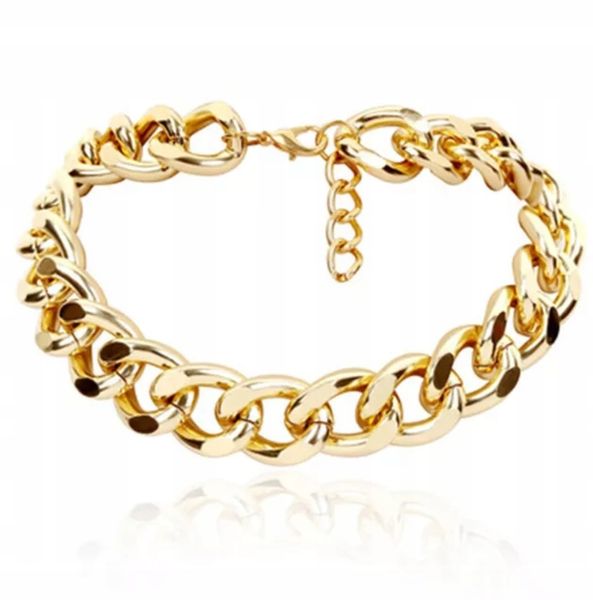 Chocker Czoker Zloty Łańcuszek Celebrytka 40 cm zdjęcie 1