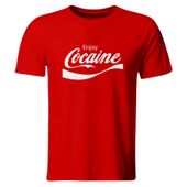 Koszulka Enjoy Cocaine, parodia Narcos Pablo Escobar, czerwona, XXL