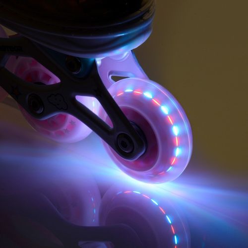 ROLKI REGULOWANE DLA DZIECI METEOR RAINBOW S 30-33 kółka LED but półmiękki na Arena.pl