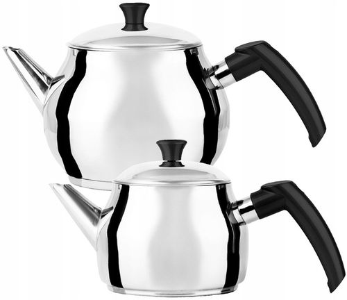 CZAJNICZKI TURECKIE PODWÓJNE DO HERBATY 1L INDUKCJA GAZ DWIE POKRYWKI MINI na Arena.pl