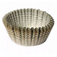 FOREMKI PAPILOTKI do muffinek białe w złote paski 45x25mm 100 szt