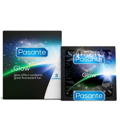 Świecące w ciemności prezerwatywy Pasante Glow 3szt. zdjęcie 1
