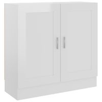 Szafka na książki, biała, wysoki połysk, 82,5 x 30,5 x 80 cm